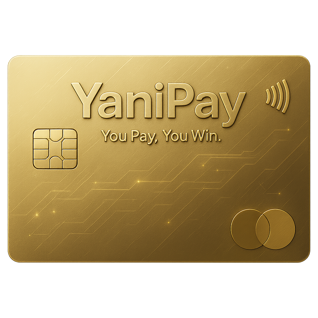 Carte yanipay futuriste en or